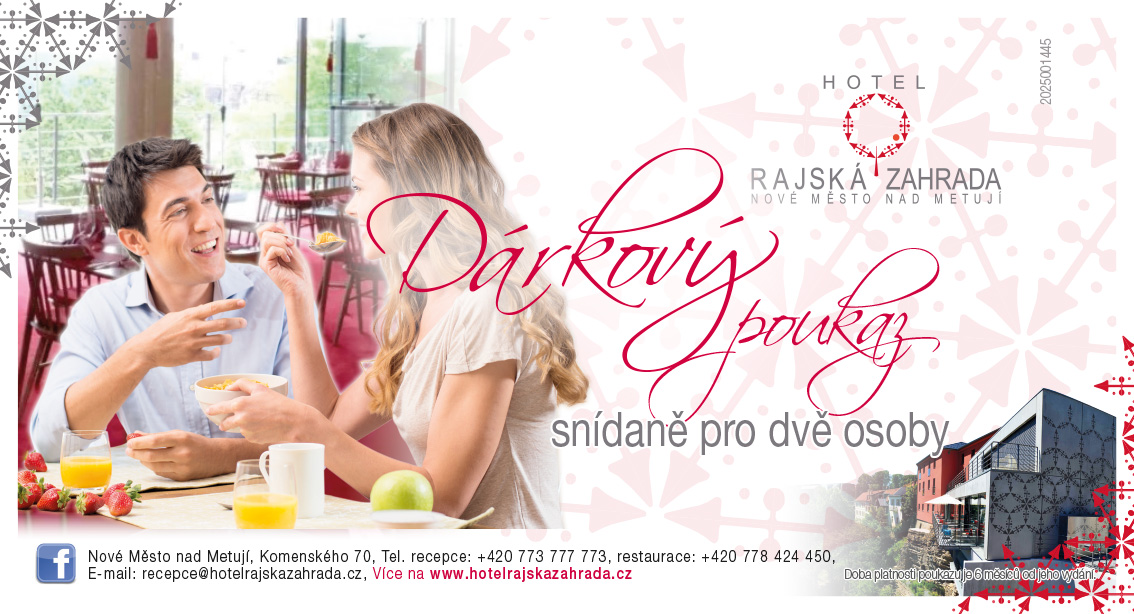 SNÍDANĚ v Ráji pro 2 osoby