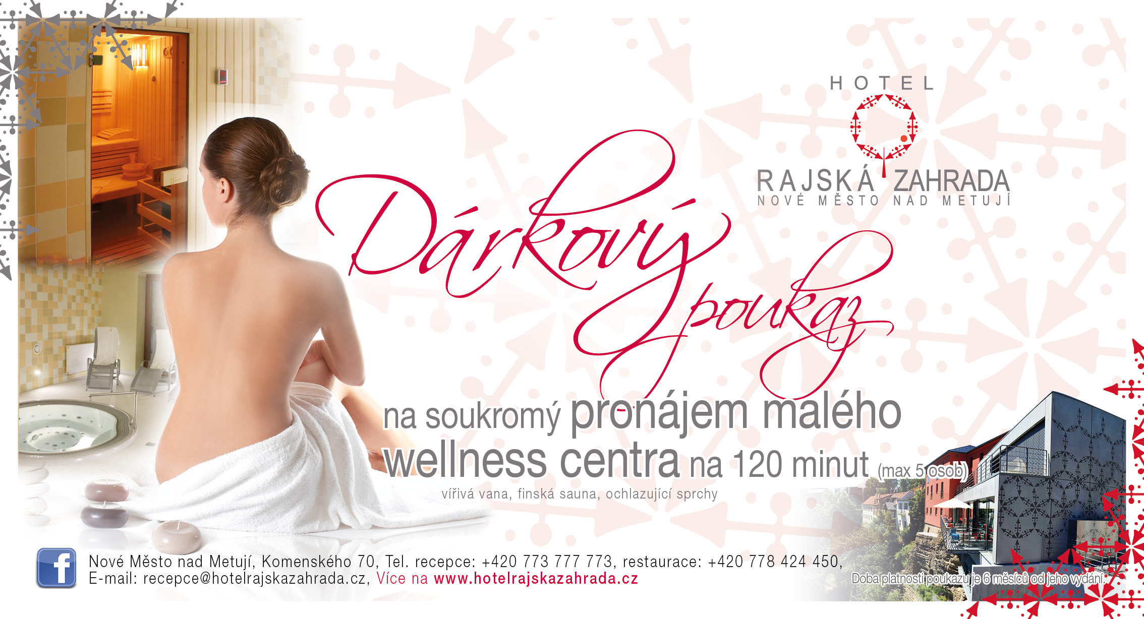 PRONÁJEM 120 min. - MALÉ Wellness centrum