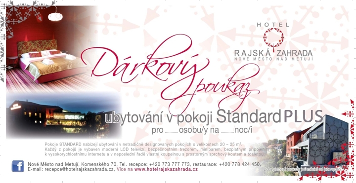 Ubytování v pokoji STANDARD PLUS pro 2 osoby na 1 noc