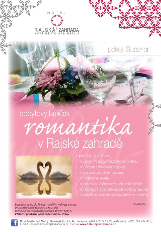 Romantika v Rajské zahradě - pokoj SUPERIOR